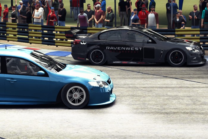 Two cars racing in GRID Autosport